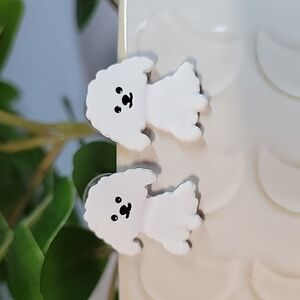 🔥LAST PAIR🔥 Maltese Pup Stud Earrings, bichon, poodle